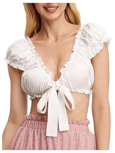 SweatyRocks Tie Front Crop Top