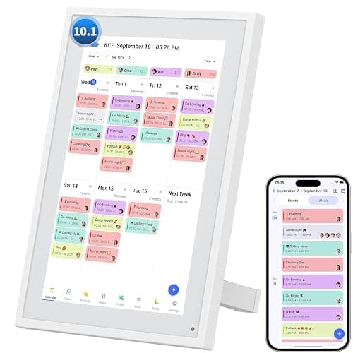 10.1" Digital Calendar, Full HD Smart Display for Family Organizer | Touchscreen Chore Chart, Wall/Desk Mount, Meal & To-Do Lists, Photo Frame, Ideal Gift for Mom & Women - Image 1