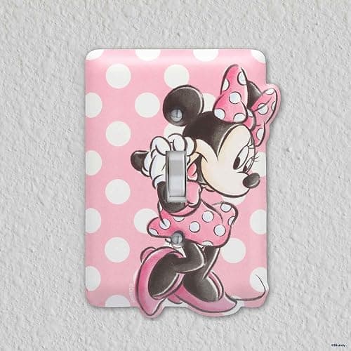 Disney Minnie Mouse Polka Dot Metal Light Switch Plate - Minnie Switch Plate Decoration for Kids' Bedroom or Play Room thumbnail 7