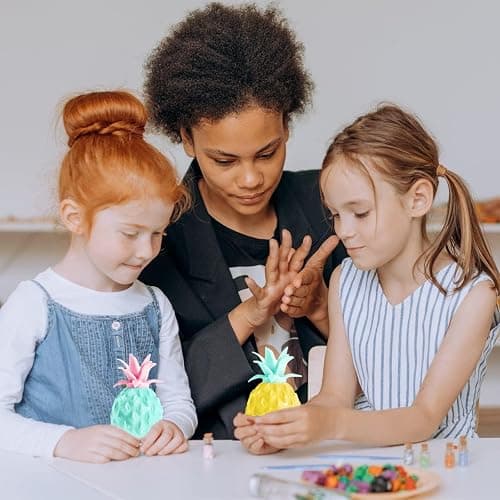 4 Pcs Pineapple Stress Ball, Fidget Toys Ball for Pressure Release Party Gifts,Stress Relief for Kids & Adult Tricky Funny Squeeze Toy (Random Color) thumbnail 7