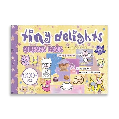 PRSTINCOL Japanese Manga Style Sticker Book with 30 Sheets of Die Cut Stickers, Over 1200 Pieces for DIY Journaling and Scrapbooking - Image 1
