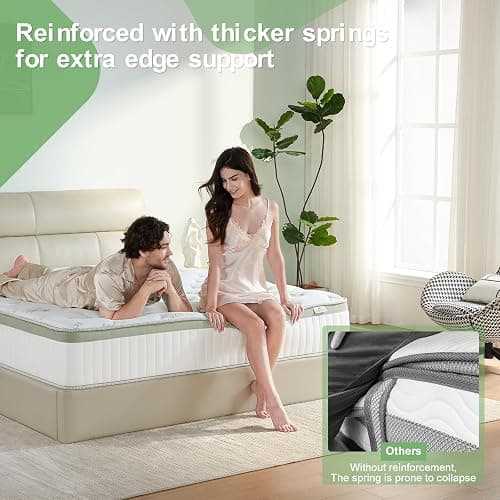 Full Size Mattress,12 Inch Full Mattress in a Box,Memory Foam Hybrid Mattress,with Individual Pocket Spring - Pressure Relief, Motion Isolation, Cool Sleep, CertiPUR-US Certified, 75''L x 54''W thumbnail 5