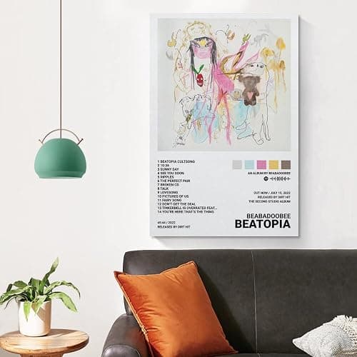 LICOME Beabadoobee Beatopia 2022 Canvas Poster Wall Decorative Art Painting Living Room Bedroom Decoration Gift Unframe-style12x18inch(30x45cm) thumbnail 5