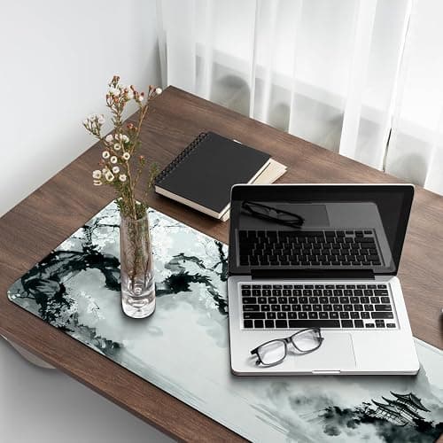 Gaming Mouse Pad with Anti-Slip Rubber Base, Extended Large Computer Mouse Mat with Stitched Edges, Long XL Anime Mousepad for Laptop and Keyboard, 31.5 x 11.8 inch (Japanese Cherry Blossom) thumbnail 7