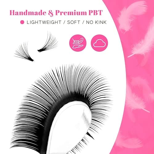 TDANCE Easy Fan Lash Extension Blooming Volume Eyelash Extensions C CC D DD J B L Curl 0.03-0.12mm Thickness Easy Fan Volume Lashes Self Fanning Eyelashes Extension (D-0.05,14-19mm) thumbnail 3