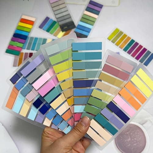 ELII 6000pcs Books Tabs for Annotating Page Tabs Morandi Sticky Index Tabs | Transparent Sticky Notes,Label Stickers,Index Tabs for Reading Notes, Classify File, Writable Repositionable,Bible Study thumbnail 9