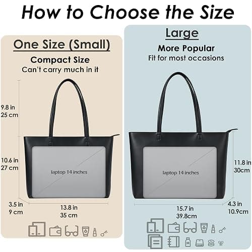 KALIDI Tote Bag Zipper Shoulder Bag Faux Leather Purses Satchel for Women Casual Handbag Work Dating College thumbnail 4