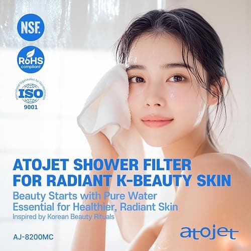 Atojet Filter Showerhead Inspired by Korea’s Beauty Culture – Pure Carbon Filters for Softer Skin & Smoother Hair | Carbon Composite Filter | Single Showerhead (AJ8200MC-SNG-1) thumbnail 3