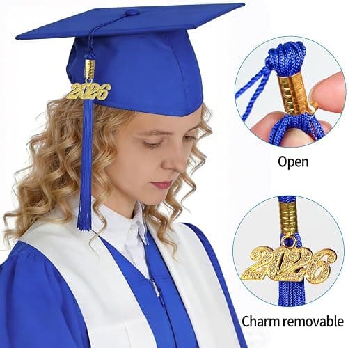 multiwins Graduation Cap, White Stole & Graduation Card Set - Adjustable Cap with 2026 Tassel for High School & Bachelor thumbnail 9