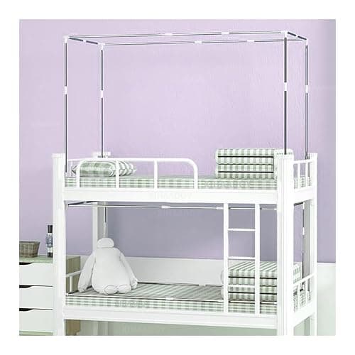VEGIONES Canopy Bed Frame - Twin Bunk Bed Canopy with Post Poles and Curtains thumbnail 6