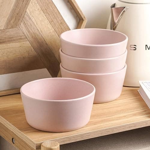 Stone Lain Albie Stoneware 32-Piece Modern Dinnerware Set, Kitchen Plates and Bowls Sets, Dish Set for 8, Pink thumbnail 4