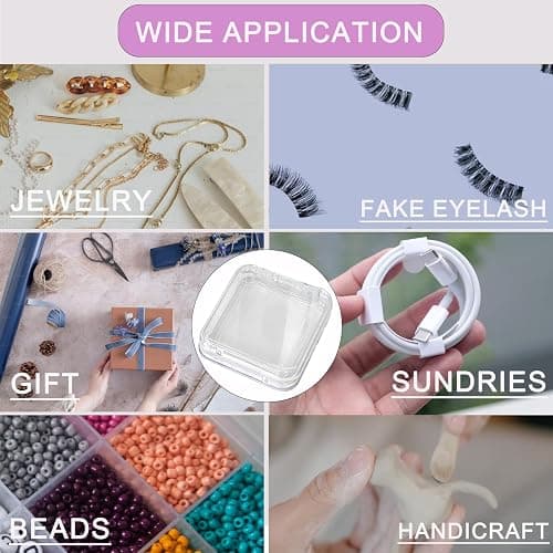 14 Pcs Press On Nail Packaging Box Press on Nail Storage Box for Press Ons with 60 Pcs Adhesive Double Sided Tape for Fake Nail Storage Case Nail Display Nail Salon Supplies Nail Art Business (Clear) thumbnail 8