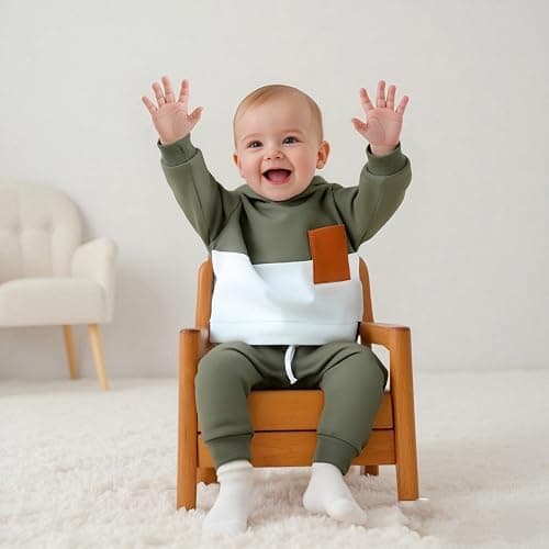 LIOMENGZI Infant Baby Boy Fall Winter Clothes Outfits Hooded Long Sweatshirt Pants Set Toddler Clothes 6 12 18 24 Months 2T thumbnail 2