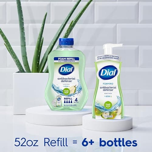 Dial Antibacterial Foaming Hand Soap Refill, Fresh Pear, 52 fl oz thumbnail 5