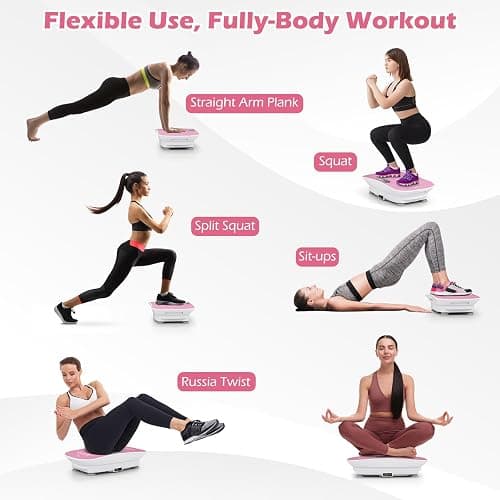 Goplus Vibration Plate Exercise Machine, Vibrating Platform for Lymphatic Drainage, Weight Loss, Home Fitness Workout Stand Full-Body Shaker Power with 10 Speed, Remote for Women Men thumbnail 4