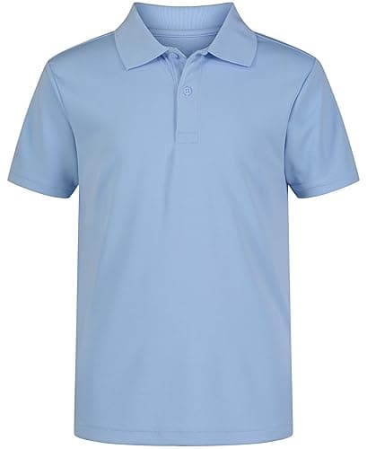 Izod Boys' School Uniform Performance Short Sleeve Solid Polo - Image 1