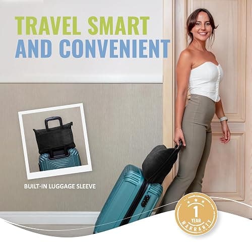 BOACAY Soft & Warm Travel Blanket for Airplane & Car - Long Flight Essential for Women, Men, Kids - Compact Pillow with Luggage Sleeve & Backpack Clip thumbnail 5
