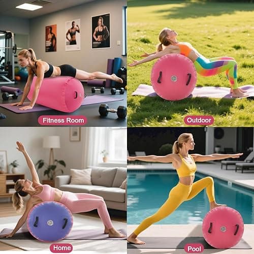 Air Roller Gymnastics Barrel Inflatable Tumbling Roller Air Mat with Electric Pump for Backhandspring Training Yoga Cheerleading Home Use Gym thumbnail 6