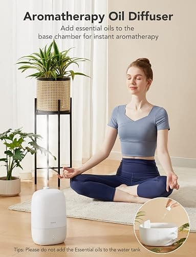 GoveeLife Smart 3L Humidifiers for Bedroom, Top Fill Cool Mist with Essential Oil Diffuser, Humidity Control, WiFi Air Humidifier with Night Light, 360° Nozzle, for Baby, Plants, Home, Work with Alexa | Essential Oil Diffuser, Humidity Control, WiFi Air Humidifier with 360° Nozzle, for Babies, Plants, Home, Works with Alexa thumbnail 8