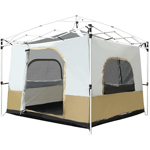 REDCAMP Canopy Camping Tent for Pop Up Canopy Tent, Inner Tent Converts Straight Leg 10'x10' or 10'x20' Canopy into Camping Tent, Fits 4-6 Person(Frame/Shelter NOT Included) - Image 1