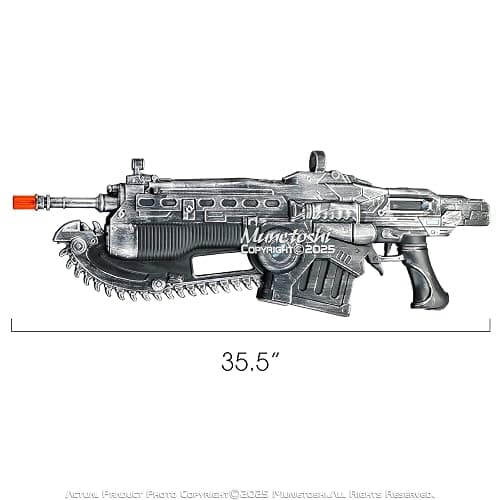 Munetoshi 35" Foam War Rifle Gears Chainsaw Machine Sci-fi Video Game Replica Anime Costume Cosplay Prop thumbnail 3