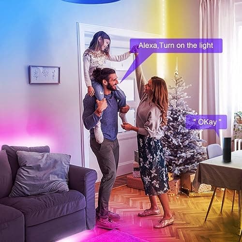 phopollo Led Strip Light 20m Compatible for Alexa & Google Home, Smart WiFi App Control, Music Sync Mode with Mic, Flexible Led Lights for Bedroom, Gaming Room (10mx2) - 20m thumbnail 3