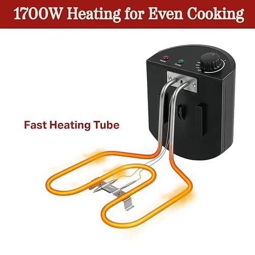 Classic Cuisine Deep Fryer, 4L Electric Oil Fryer, Silver, 16”x12.5”x9” | Stainless-Steel Cooker with 3 Baskets, Cool Touch Features, See-Through Lid and Double Odor Filter Technology thumbnail 6