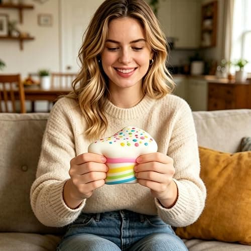 Cake Squishy, Jumbo Slow Rising Cake Squeeze Fidget Sensory Toy Giant Layer Cake Soft Relief Squishy for Adults Birthday Gift Party Favor (1pcs) thumbnail 6