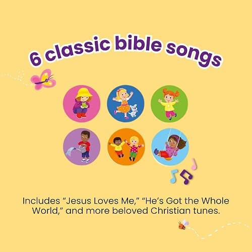 Jesus Loves Me & Other Bible Songs - Christian Sound Book for Toddlers | Interactive Board Book w/ 6 Songs & Lyrics | Faith-Based Learning thumbnail 10