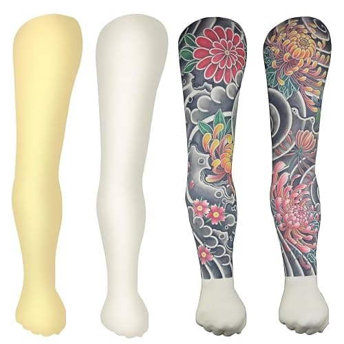 TAIDU Tattoo Soft Silicone Practice Arm,High Simulation Tattoo Practice Tattoo Arm Skin,Easy to Color Waterproof,1:1 Reduction Durable Practice Training Arm,White thumbnail 3