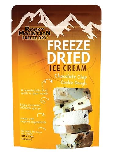 Freeze Dried Ice Cream – Cookie Dough Ice Cream That Doesn’t Melt – Crunchy Creamy Snack – Clean Ingredients – Shelf-Stable Treat – Rocky Mountain Freeze Dry (1 OZ, Chocolate Chip Cookie Dough) - Image 1