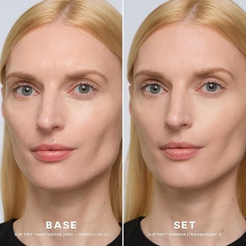 Saie Slip Tint Baked Setting Powder - Translucent Powder for Face Makeup with a Natural-Radiant Finish - Blurs, Brightens & Smooths Complexion - Translucent 1 - Very Light to Light (0.24 oz) thumbnail 3