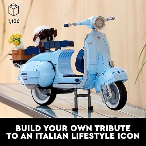 LEGO Icons Vespa 125 Scooter Model Building Kit 10298, Vintage Italian Iconic Model Moped, Display Home Décor Set for Adults, Relaxing Creative Hobbies, Gift Idea thumbnail 2