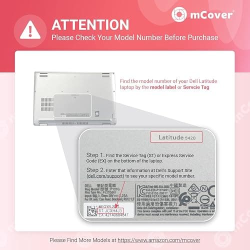 mCover Case Only Compatible for 2021 ～ 2022 14-inch Dell Latitude 5420 5421 5430 5431 Windows Notebook PC (NOT Fitting Any Other Dell Models) - Clear thumbnail 4