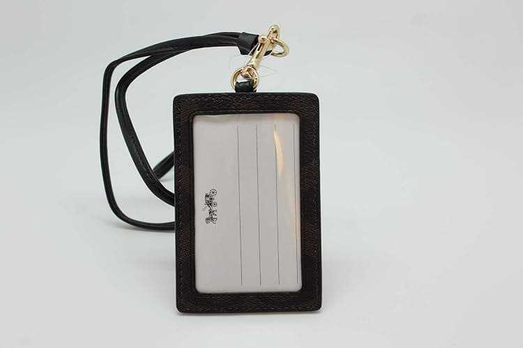 Coach Signature PVC Lanyard ID Badge Card Holder (Brown/Black) thumbnail 4