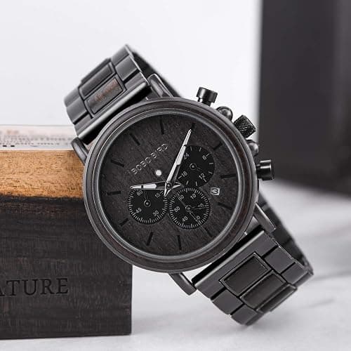 2win Engraved Wooden Watch for Boyfriend My MAN Fiancé Husband Customized Personalized Wood Watches for Men Birthday Anniversary Personalized Watch thumbnail 4