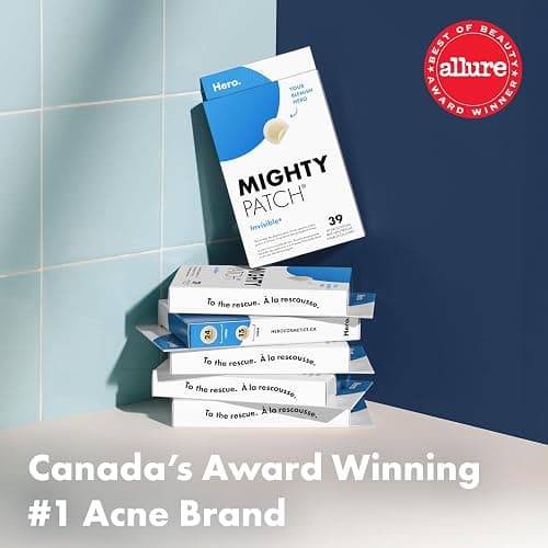 Hero Cosmetics Mighty Patch Invisible+ – Barely-there Hydrocolloid Patch for Pimples on the Face, Day-time Patches for Sensitive Skin, 39 Count thumbnail 3