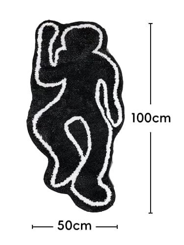 EXIGENT Dead Body Retro Funny Ultra Soft Anti-Slip Floor Door Mat Rug thumbnail 2