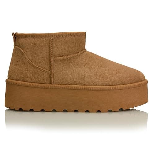 Procity Damen Stiefeletten Warm Gefüttert Plateau Boots mit der Profilsohle thumbnail 2