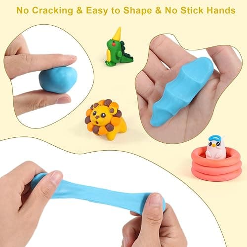 Polymer Clay 51 Colors, CiaraQ Modeling Clay for Kids, Oven Bake Clay with Sculpting Tools, Non Toxic, Ideal for Sculpture, Crafting, DIY Projects. (Assorted Colors, 0.7oz/Colors) thumbnail 6
