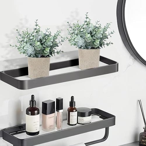 MIXROSE 2 Pack Fake Plants Eucalyptus Small Potted Artificial Plants Indoor Greenery for Shelf Desk Home Bathroom Modern Farmhouse Living Room Coffee Table Decor thumbnail 2