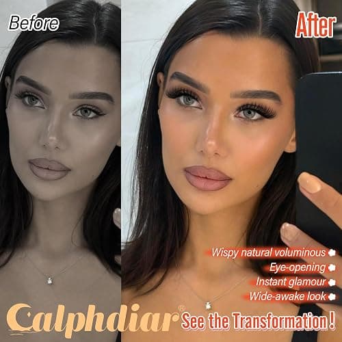 calphdiar Wispy Lash Clusters 30D+40D+50D+60D Individual Lashes 480PCS Eyelash Clusters Natural Volume Lashes Clusters D-curly Cluster Eyelash Extensions 8-18MM DIY Lash Extension at Home thumbnail 8