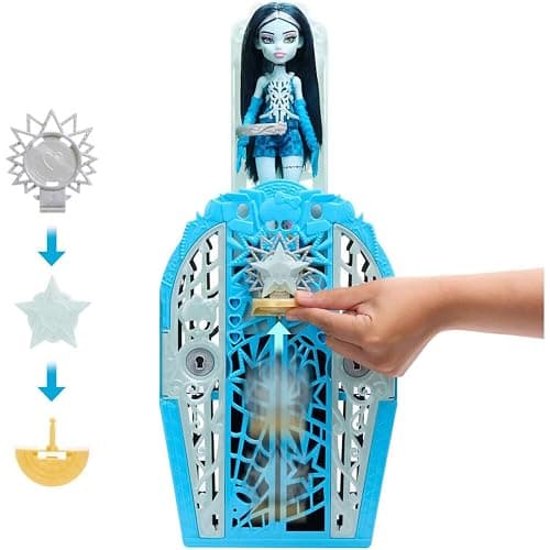 Monster High Skulltimate Secrets Doll and Accessories Set, Hauntlywood Mysteries Frankie Stein with Reveal Closet & 19+ Glam Surprises Like Doll Clothes thumbnail 6