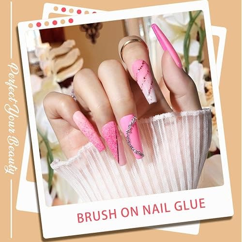 Teenitor Clear Coffin Nail Tips Set, Long Acrylic Nail Kit Full Cover Clear Press On Nails, 600 Pcs Fake Nails with Glue, Acrylic Nail Clipper Files and Buffer Polisher thumbnail 5
