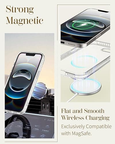 Loheckle for iPhone 17e/16e Case with Stand- Compatible with MagSafe Women Girls Cute Clear Girly Aesthetic Unique Design Soft TPU Magnetic Ring Phone Cover for Apple 17e/16e, Blue Cat thumbnail 3