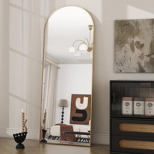 HARRITPURE Arched Full Length Mirror, 58"x18" Floor Mirror with Stand | Extra Large Floor Mirrors Standing Mirror for Bedroom Living Room Bathroom thumbnail 7