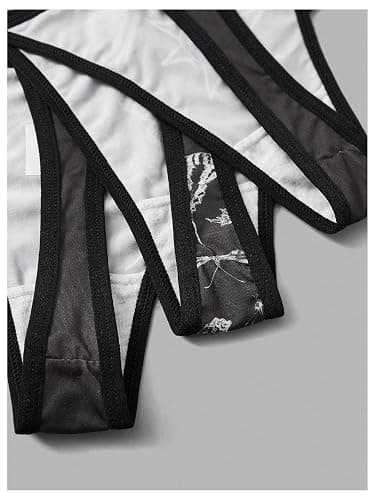 WDIRARA Women's 3 Piece Skull Butterfly Sun Print G String Thong Low Rise Sexy Panties thumbnail 5