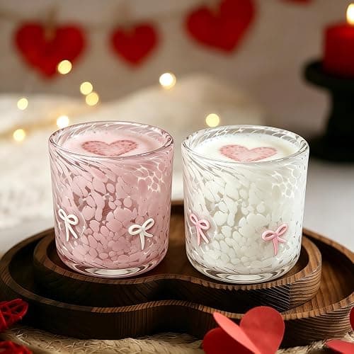 YinNorth 2 Pcs Bow Icon Juice Glass 14oz Coquette Pink White Bow Drinking Cocktails Glasses Cute Stemless Wine Glasses Handblown Old Fashioned Cups Best Gift for Her Mom Sister Friend Birthday Party thumbnail 4
