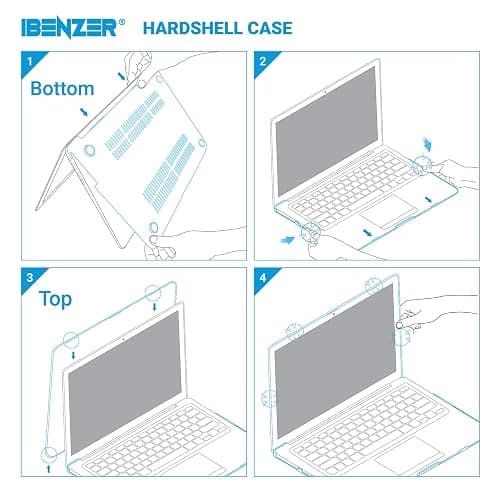 IBENZER Compatible with MacBook Air 11 Inch Case Model A1370 A1465, Soft Touch Plastic Hard Shell Case Bundle with Keyboard Cover & Screen Protector for Mac Air 11, Pink Gold, A11MPK+2A thumbnail 6