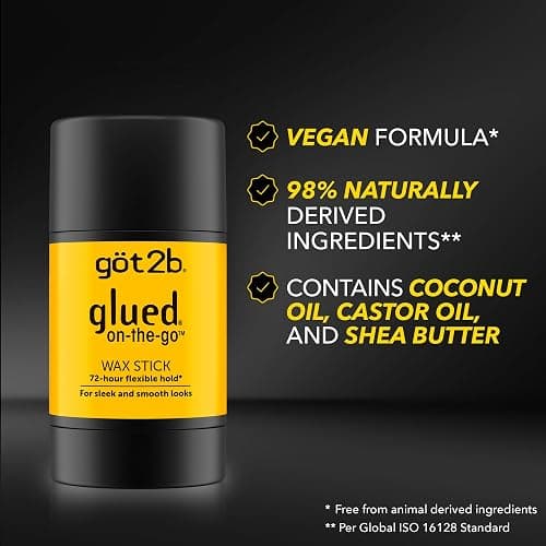got2b glued on-the-go wax stick, 1.8oz, sleek and slick styles, style your hair without the crunch, helps control frizz thumbnail 9